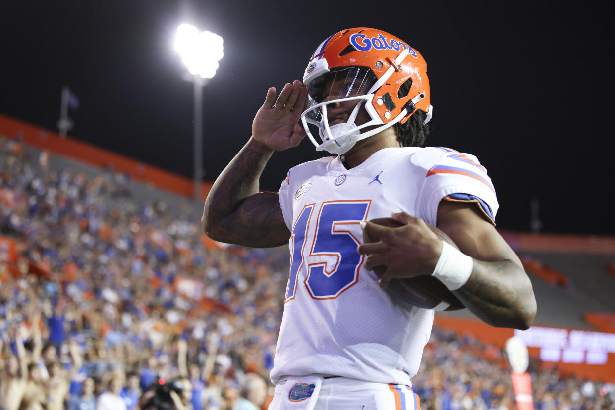 Can Florida quarterback Anthony Richardson make a big jump in 2022? If so, he might be a first-roound NFL prospect. (Photo by Peter Joneleit/Icon Sportswire via Getty Images)