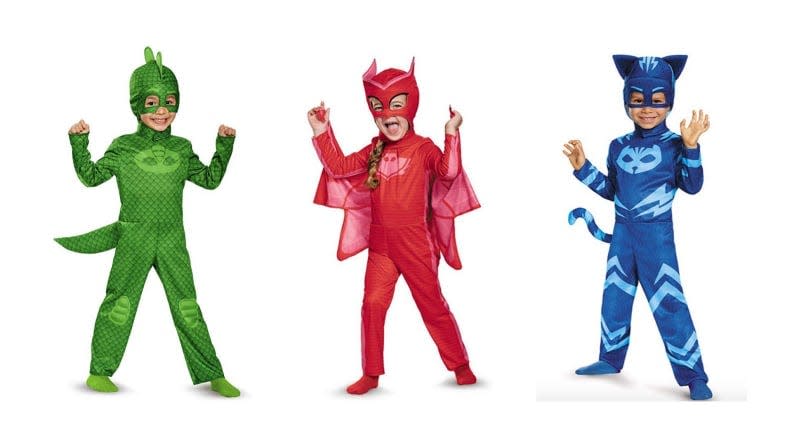 A trio of pajama-clad crime fighters is a great costume option for siblings.