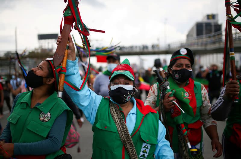 FILE PHOTO: Demonstration called by Colombian indigenous people in Bogota