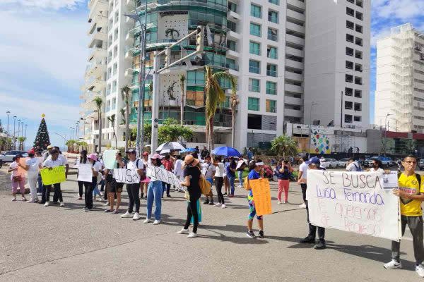 Protestas por desaparición de Luisa Fernanda. Foto: Amapola Periodismo.