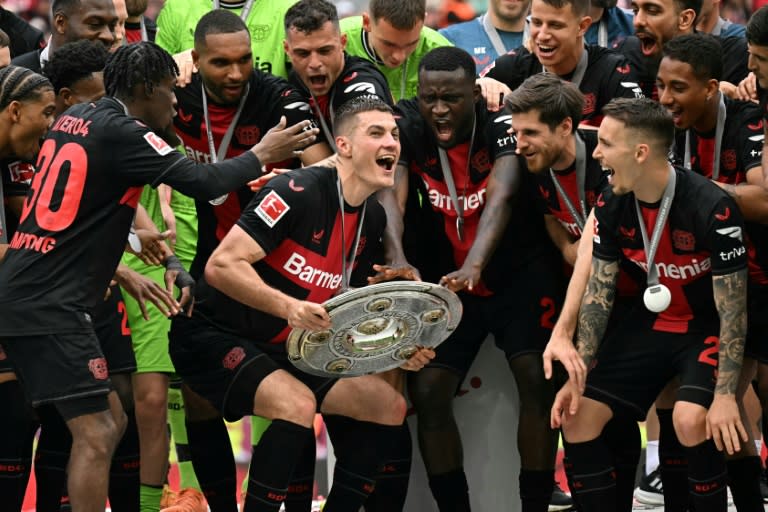 Czech forwarf Patrik Schick won the double with Leverkusen this season (INA FASSBENDER)