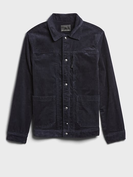 Navy corduroy trucker jacket