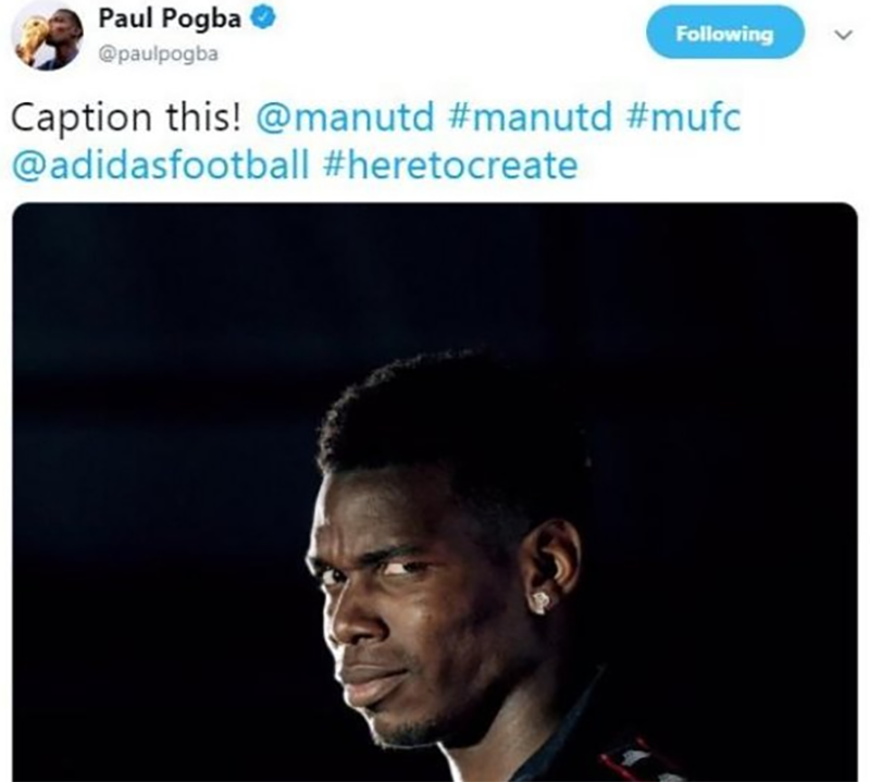 Pogba’s deleted post. Image: Twitter