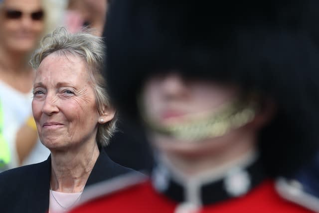 Dame Vera Lynn’s daughter Virginia Lewis-Jones followed her funeral corteg