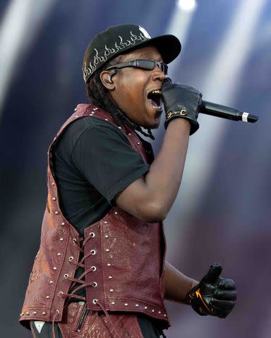 <p>Scott Dudelson/Getty</p> Don Toliver performs onstage during day 3 of Rolling Loud at Hollywood Park Grounds in March 2024