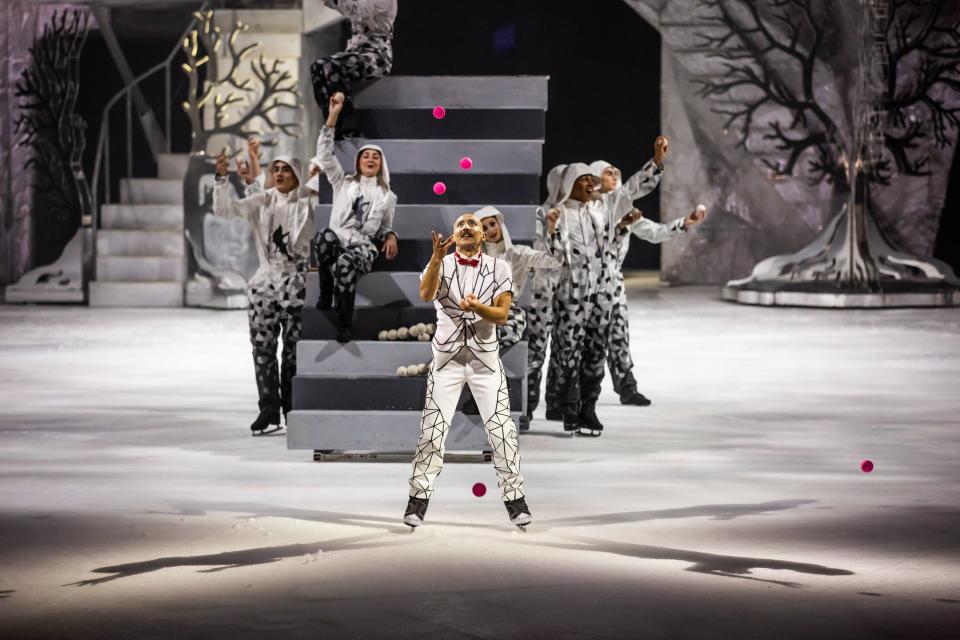 Cirque du Soleil's acrobatics on ice extravaganza "Crystal" plays the Prudential Center in Newark through Sunday.