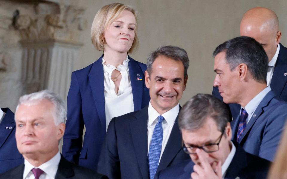 Liz Truss – Seating problem for Macron's forum as European leaders refuse to be in same room as each other - LUDOVIC MARIN/AFP via Getty Images