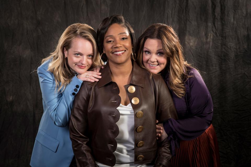 Elisabeth Moss, Tiffany Haddish, and Melissa McCarthy flip the male-dominated mob genre on its head with their retro film 