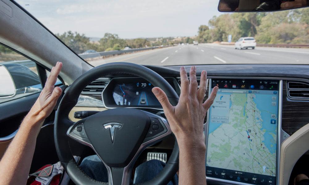 A self-driving Tesla Model: not coming to a motorway near you any time soon.