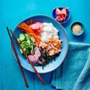 <p>We’ve swapped traditional raw fish for smoked salmon in this midweek marvel.</p><p><strong>Recipe: <a href="https://www.goodhousekeeping.com/uk/food/recipes/a35518612/smoked-salmon-poke-bowl/" rel="nofollow noopener" target="_blank" data-ylk="slk:Smoked Salmon Poke Bowl" class="link ">Smoked Salmon Poke Bowl</a></strong></p>