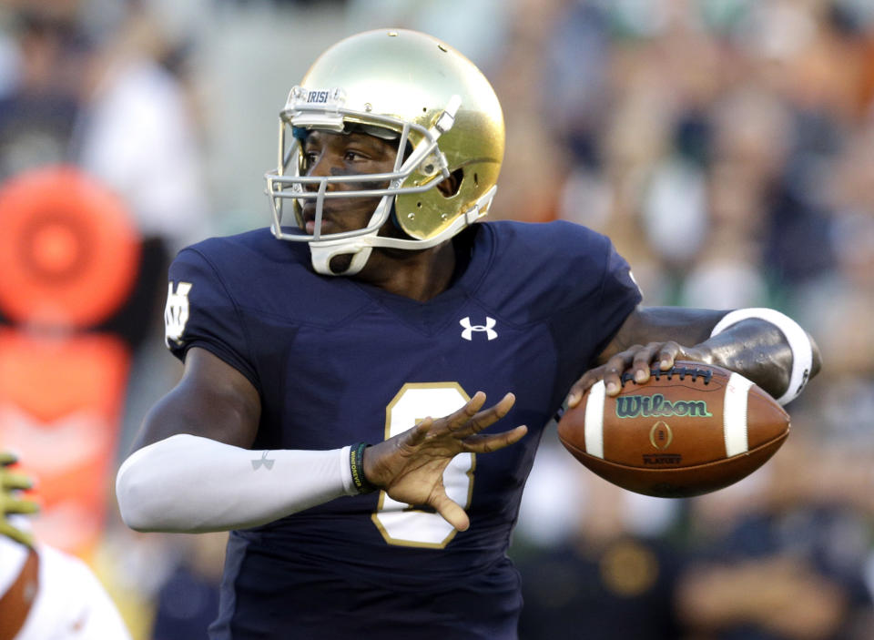 After starting at Notre Dame, Malik Zaire now has a chance to lead Florida. (AP)