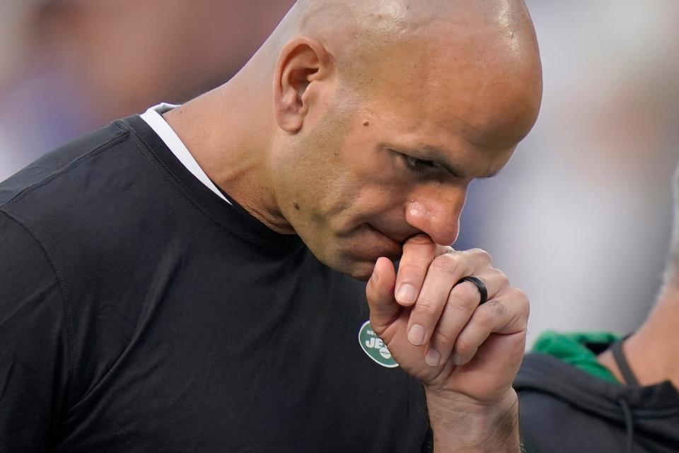 New York Jets head coach Robert Saleh's team is off a 2-7 start.