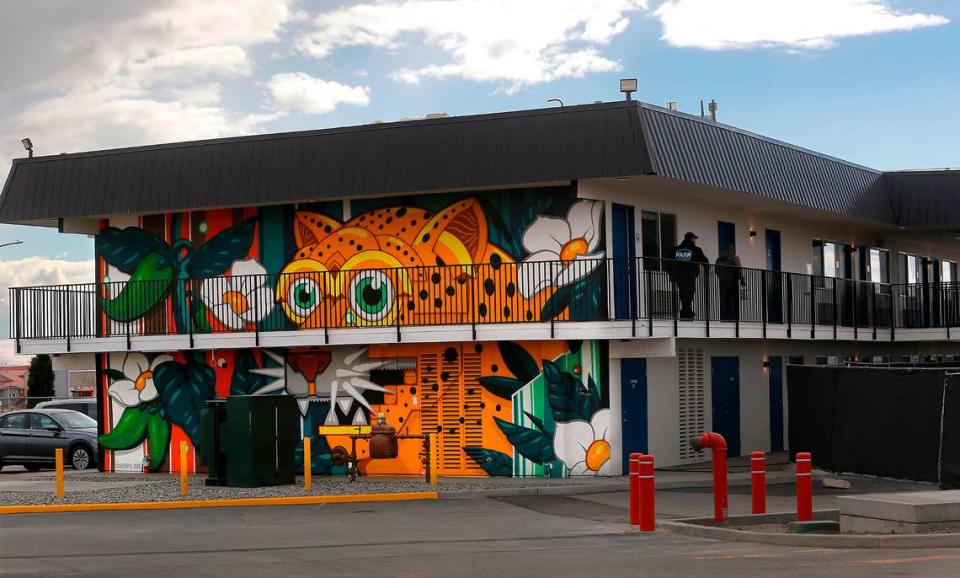 Mural on outside wall of The Alegre apartment complex at 1520 N. Oregon Ave. in Pasco.