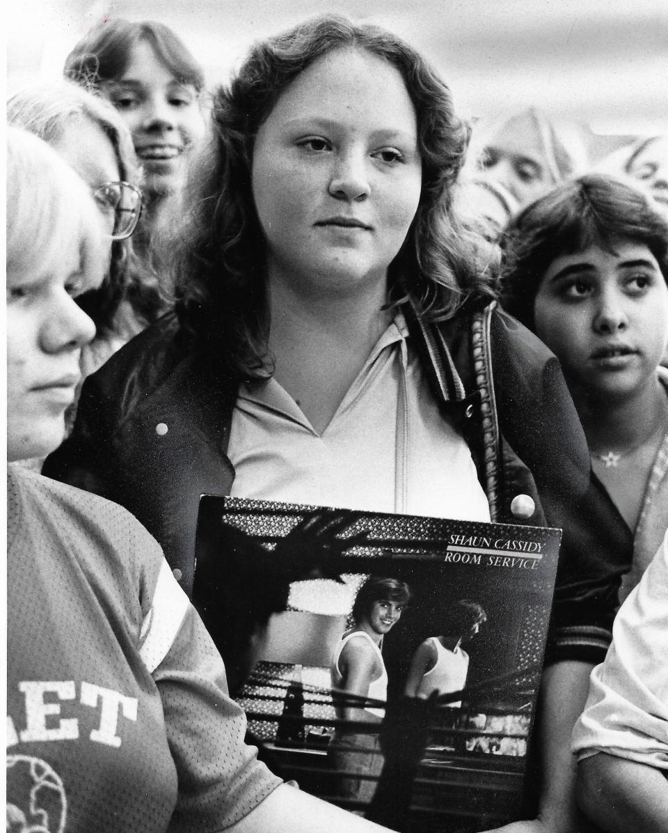 Shaun Cassidy fan Lisa Head, 15, of Akron, waited more than 10 hours to see the pop star Aug. 28, 1979, at Grapevine Records & Tapes at Westgate Plaza.