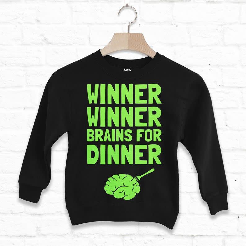 "Brains for Dinner" Children's Sweater