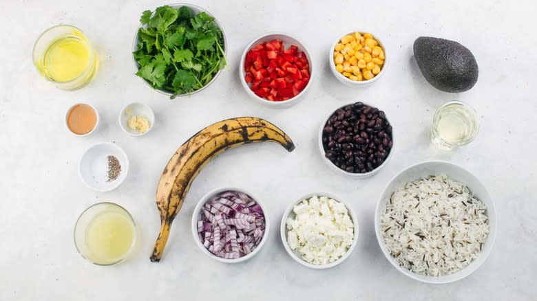 plantain and wild rice salad ingredients