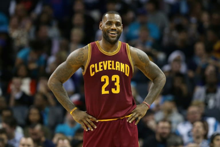 Cleveland Cavaliers' LeBron James during an NBA game at Time Warner Cable Arena on November 27, 2015 in North Carolina