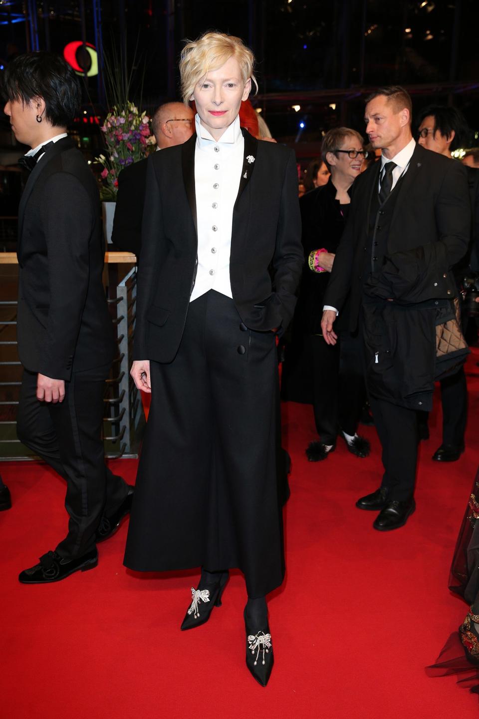 <p>Tilda Swinton</p> <p>What: Chanel</p> <p>Where: At the Berlinale International Film Festival’s opening ceremony and <em>Isle of Dogs</em> premiere, Berlin</p> <p>When: February 15, 2018</p>