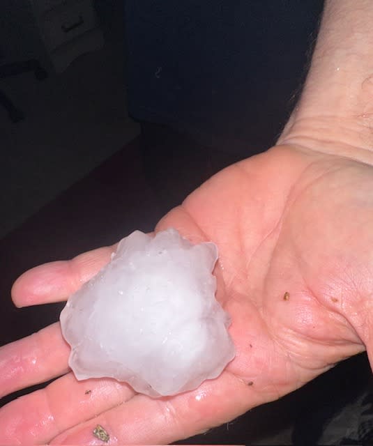 Hail in Marble Falls { KXAN viewer photo