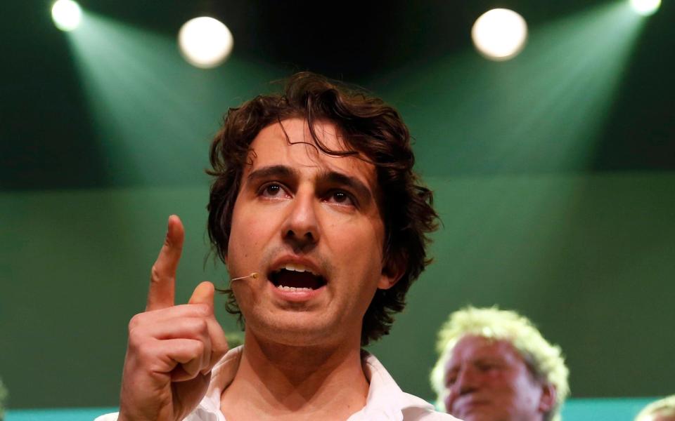 Jesse Klaver addresses supporters after the results emerged - Credit: Reuters