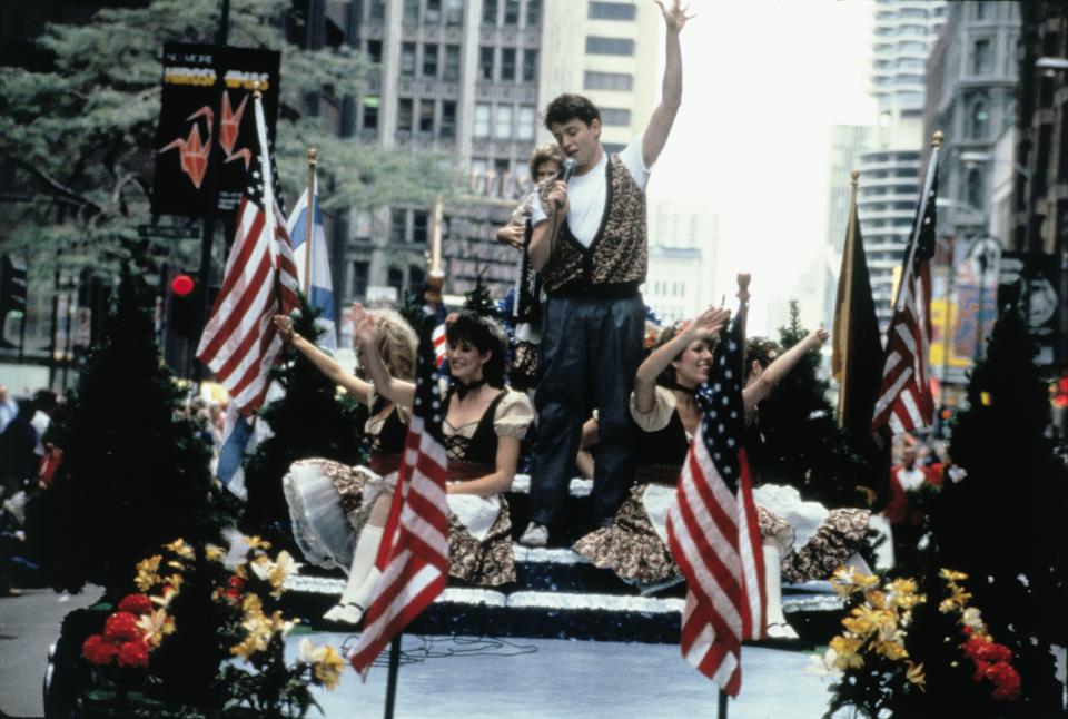 Matthew Broderick's title character feels the love of the crowd in the 1986 coming-of-age comedy "Ferris Bueller's Day Off."