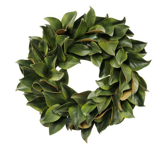 Faux Magnolia Leaf Wreath