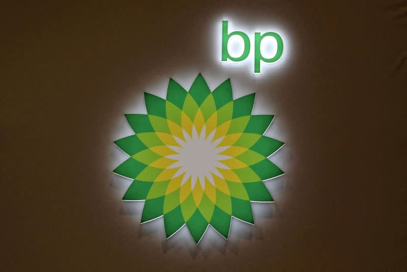 FILE PHOTO: The logo of British multinational oil and gas company BP