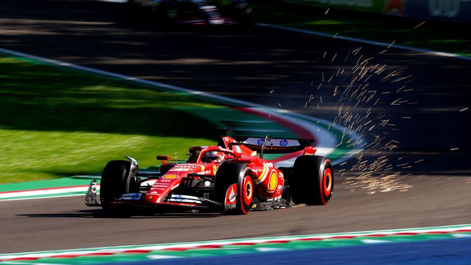 Leclerc de Ferrari fue el más rápido en los entrenamientos de Imola