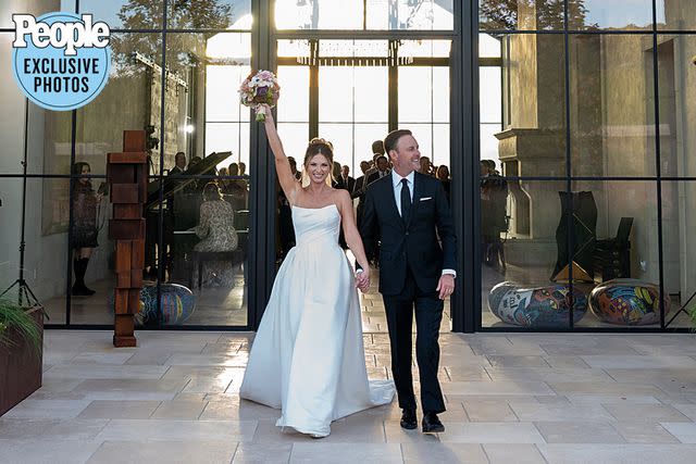 <p>Joey Carman Photography/@joeycarman</p> Chris Harrison and Lauren Zima at their Oct. 14 wedding in Napa Valley, California