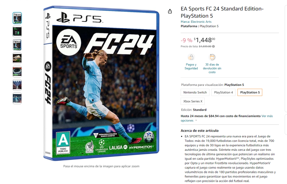 Llévate tu copia física de EA SPORTS FC 24 en Amazon México