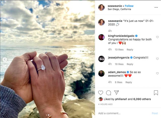 The pair first appeared on each other's Instagram accounts this past June.