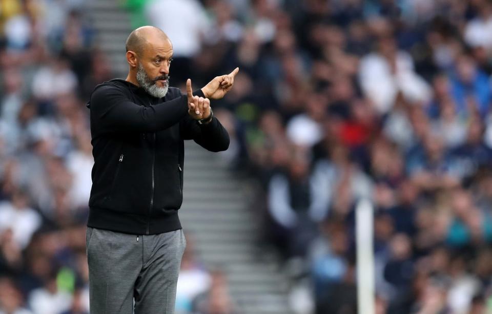 Spurs manager Nuno Espirito Santo faces a second return to Wolves on Wednesday   (Tottenham Hotspur FC via Getty I)