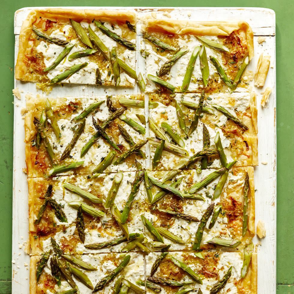 easter recipes cheesy asparagus tart