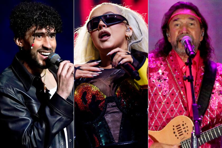 Bad Bunny, Christina Aguilera and Marco Antonio Solis