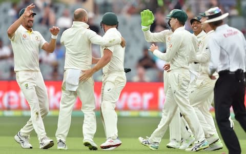 First-innings century maker Cheteshwar Pujara again blunted Australia's attack to put India in a strong position after a rain-interrupted third day of the first Test.