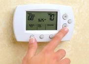 <body> <p>By keeping your home at a toasty 70 degrees when you're not there, you’re throwing away money. Adjust your <a rel="nofollow noopener" href=" http://www.bobvila.com/articles/choose-a-programmable-thermostat/?#.WEH18MMrJE4?bv=yahoo" target="_blank" data-ylk="slk:thermostat;elm:context_link;itc:0;sec:content-canvas" class="link ">thermostat</a> to about 50 degrees before leaving the house—warm enough to keep your belongings from freezing, but cold enough to save money on heating bills. If you have a sink along an exterior wall of your house, open the cabinet doors under the basin to keep the pipes from freezing. </p> <p><strong>Related: <a rel="nofollow noopener" href=" http://www.bobvila.com/slideshow/9-energy-saving-home-upgrades-that-pay-for-themselves-50379?#.WEH1-cMrJE4?bv=yahoo" target="_blank" data-ylk="slk:9 Energy-Saving Home Upgrades That Pay for Themselves;elm:context_link;itc:0;sec:content-canvas" class="link ">9 Energy-Saving Home Upgrades That Pay for Themselves</a> </strong> </p> </body>