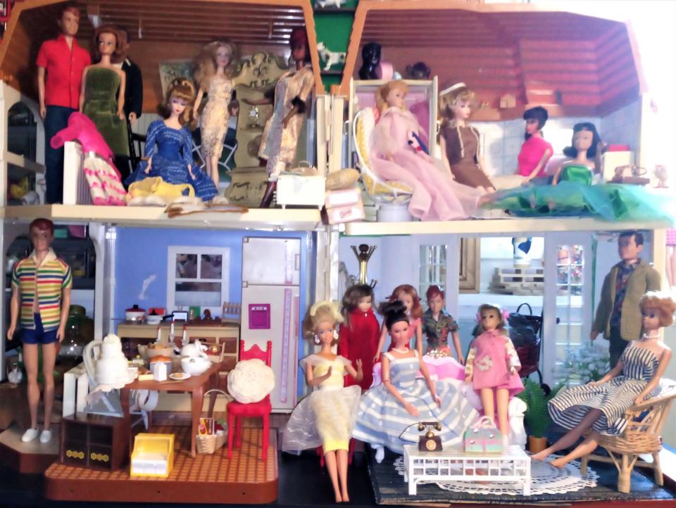 In addition to collecting Barbies, Melinda Umezaki also decorates the houses where her dolls live, sometimes refurbishing wallpaper and adding accessories, like miniature food or furniture.