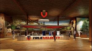 True Velocity showcase rendering at Bass Pro and Cabela's retail locations.