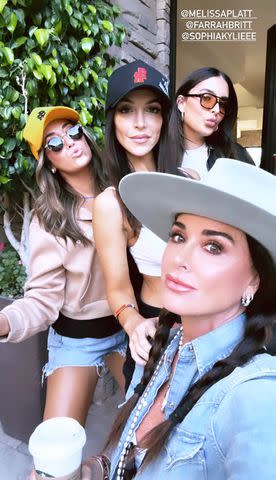 <p>Kyle Richards/Instagram</p> (L-R) Melissa Platt, Farrah Brittany, Kyle Richards and Sophia Umansky