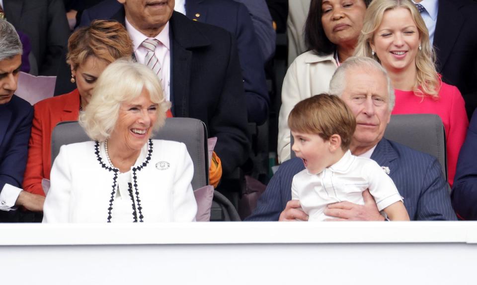 Louis was seen sitting on Prince Charles’ lap (Getty Images)