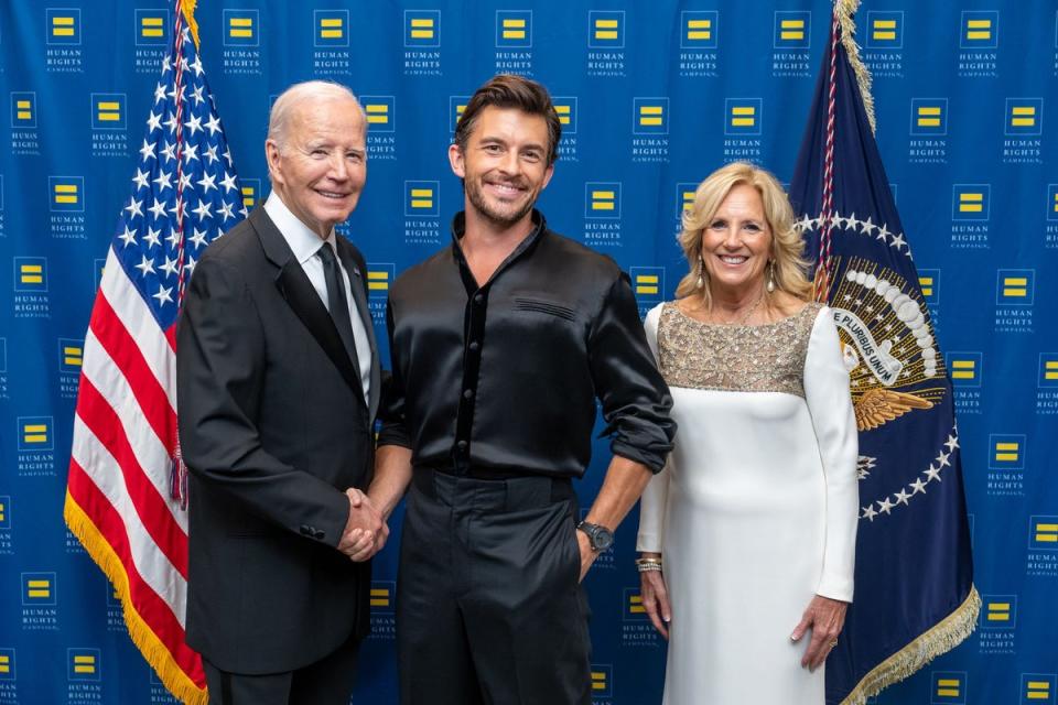 Bailey with President Joe Biden and First Lady Jill Biden at the Human Rights Campaign National Dinner (Adam Schultz)