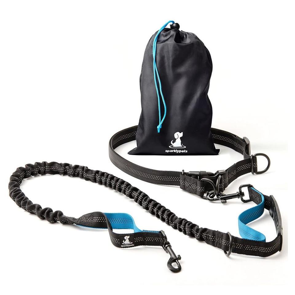 <p><strong>SparklyPets </strong></p><p>amazon.com</p><p><strong>$21.95</strong></p><p>Give the gift of a much better run with this <strong>bungee-cord dog harness that wraps around the waist</strong> and securely hooks onto their furry friend’s collar. Now both of them can run freely.</p>