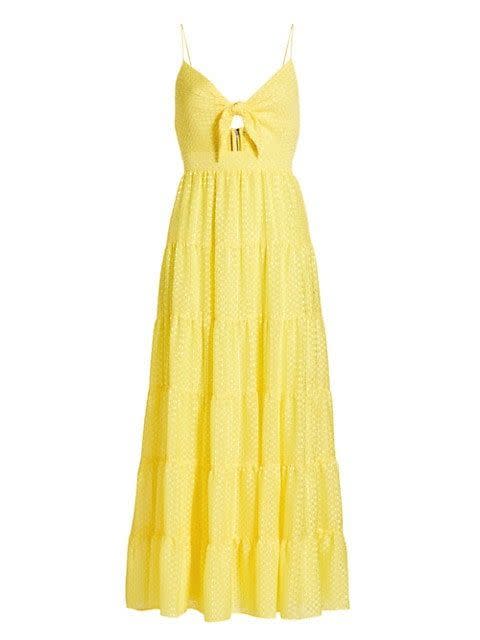 12) Minka Tie-Front Maxi Dress