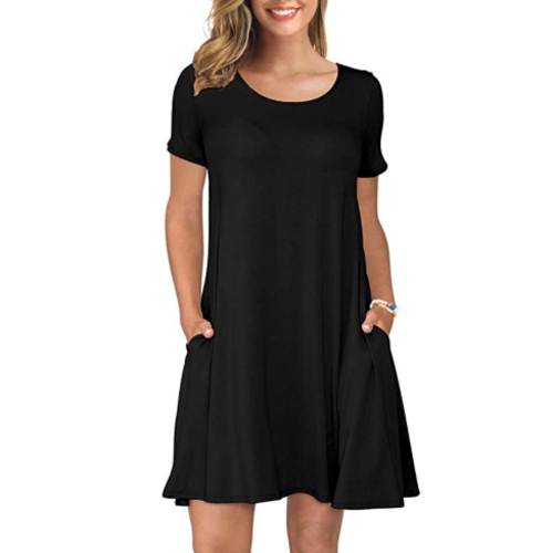 Korsis Women's Casual T-Shirt Dresses Short Sleeve Swing Dress. (Photo: Amazon)