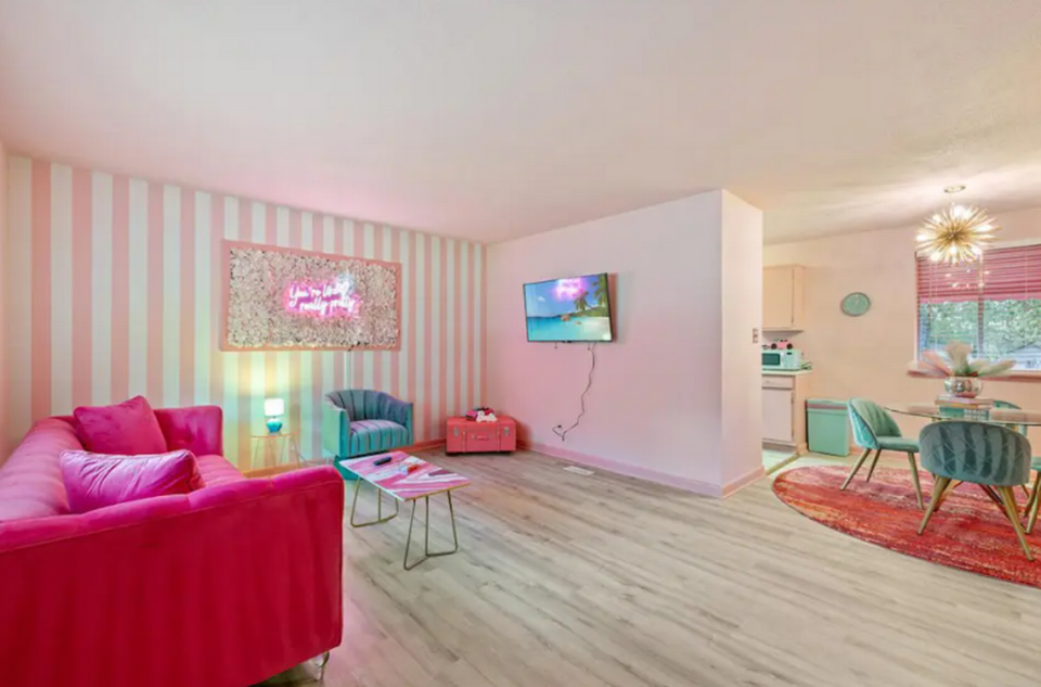 The Barbie Dream House Airbnb is located in Raleigh, North Carolina.