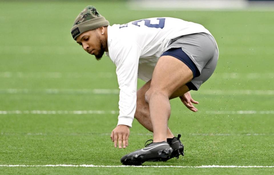 Cornerback Daequan Hardy runs a skill test during Penn State’s Pro Day on Friday, March 15, 2024 in Holuba Hall.