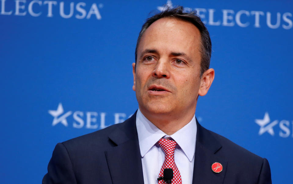 Kentucky Gov. Matt Bevin (R) has made overhauling the state pension system a priority since taking office in 2015. But his proposals have drawn anger from teachers and other public employees. (Photo: Joshua Roberts / Reuters)