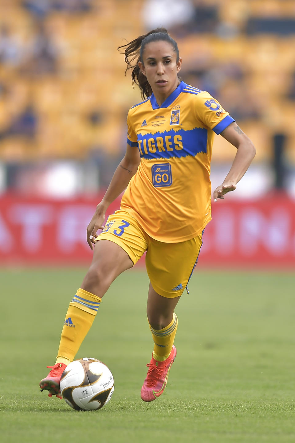 Bianca Sierra en la final de vuelta del Torneo Guard1anes 2021 de la Liga MX Femenil. (Foto por Azael Rodriguez/Getty Images)