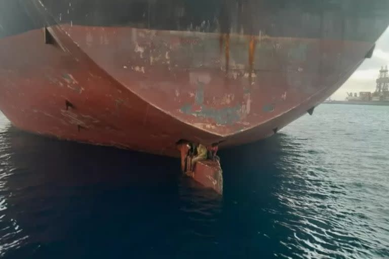 Los tres polizones fueron descubiertos en esta parte del barco