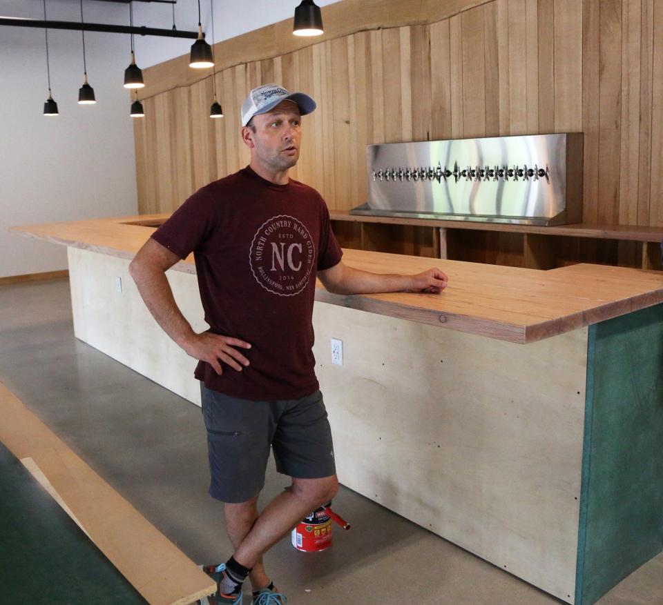 North Country Hard Cider Ron Dixon  prepares the company's new location on Littleworth Road in Dover for a grand opening on Saturday, June 25.